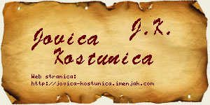 Jovica Koštunica vizit kartica